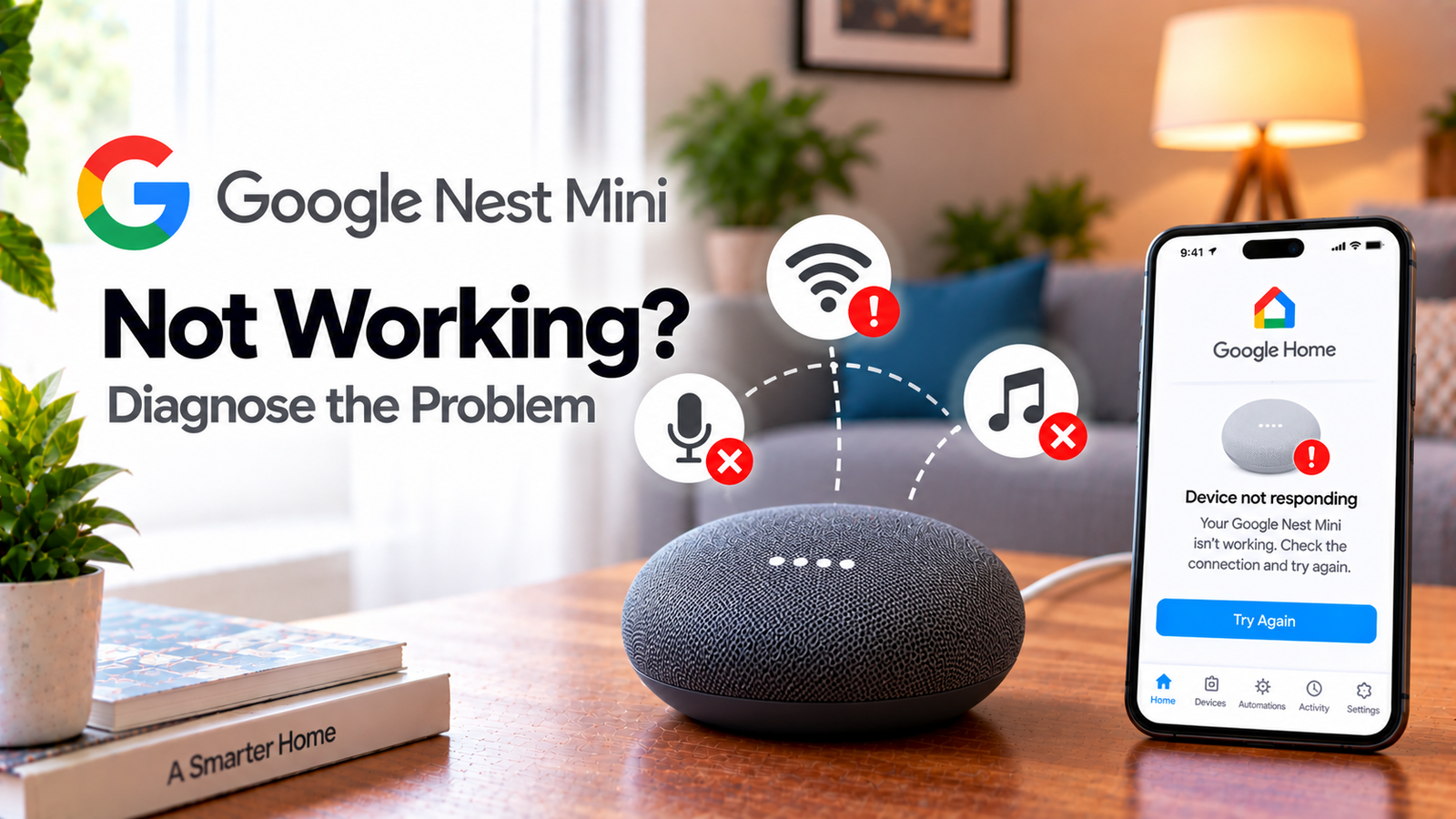 Google Nest Mini not working troubleshooting guide