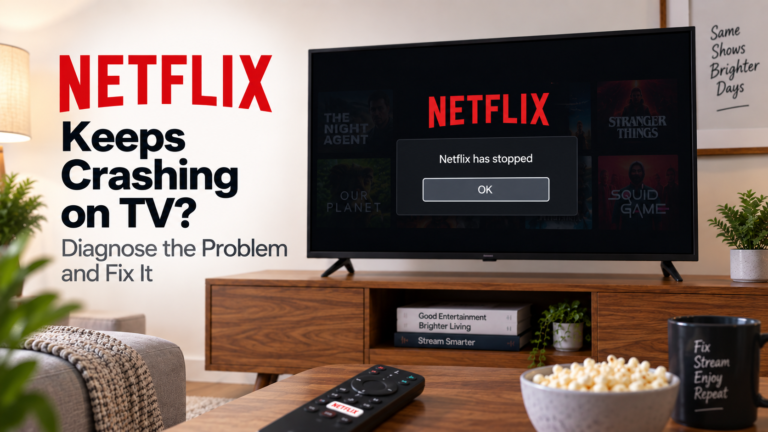 Netflix keeps crashing on TV and returning to the smart TV home screen