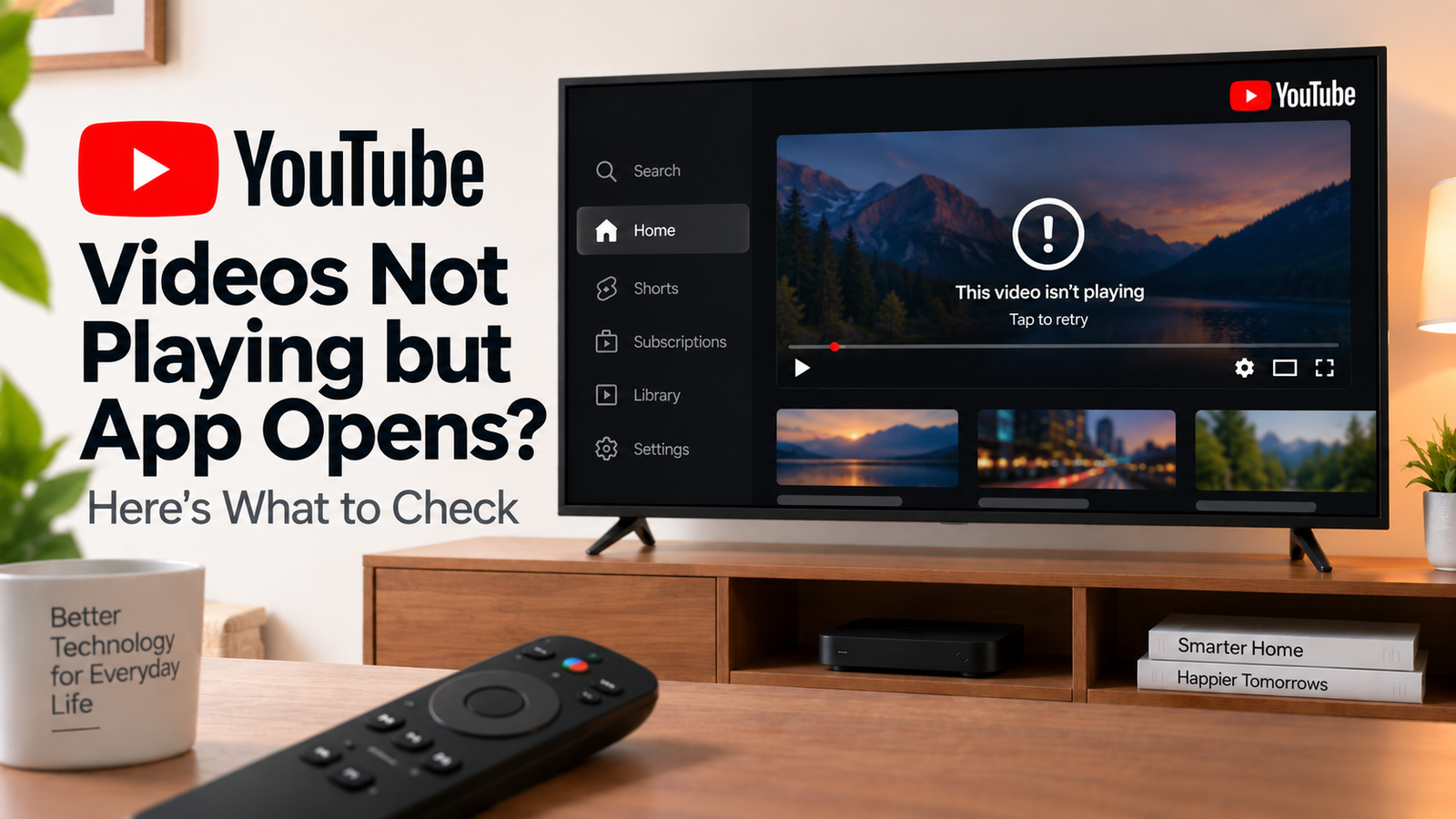 YouTube videos not playing on TV troubleshooting guide