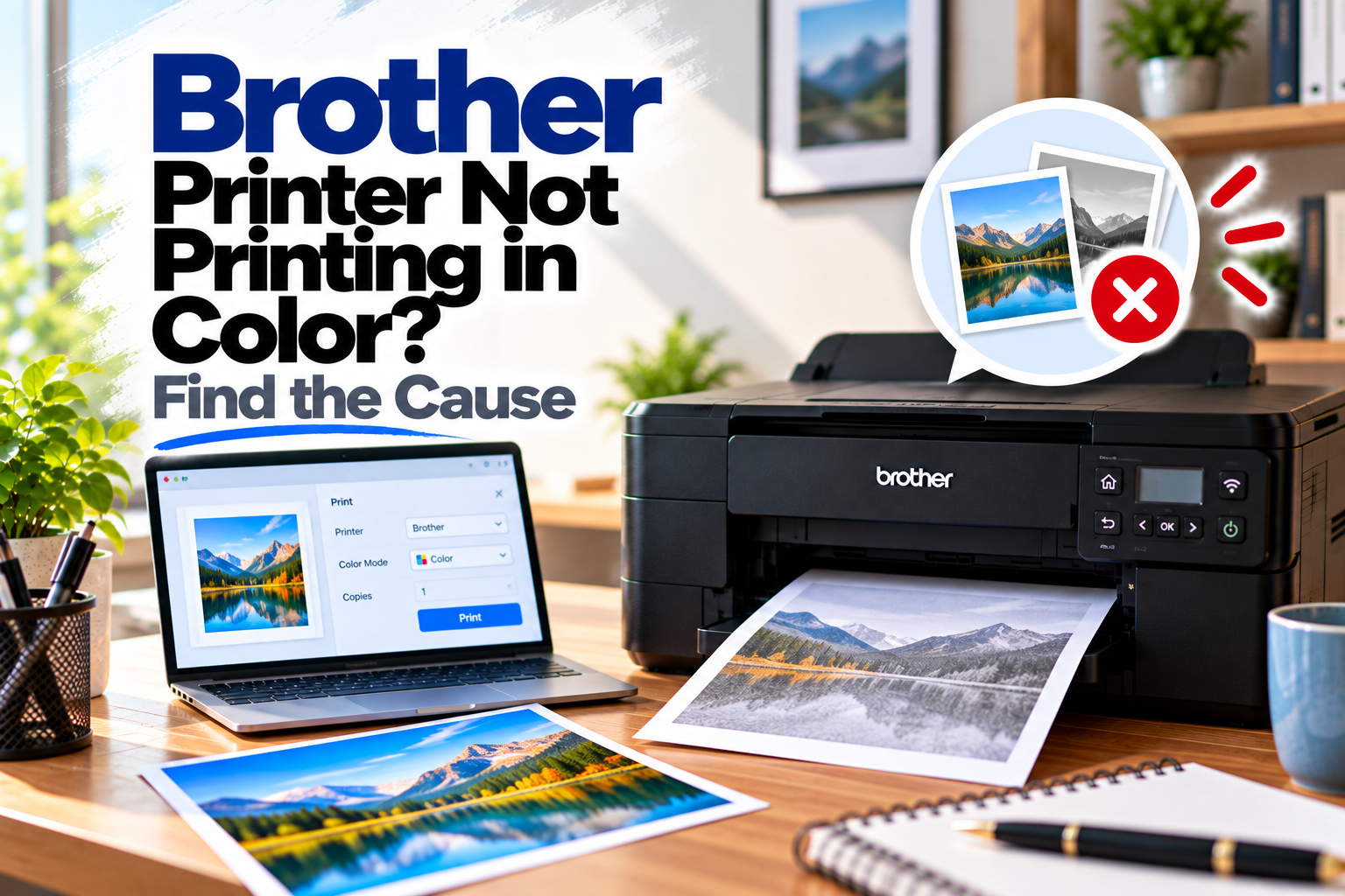 Brother printer not printing in color troubleshooting guide