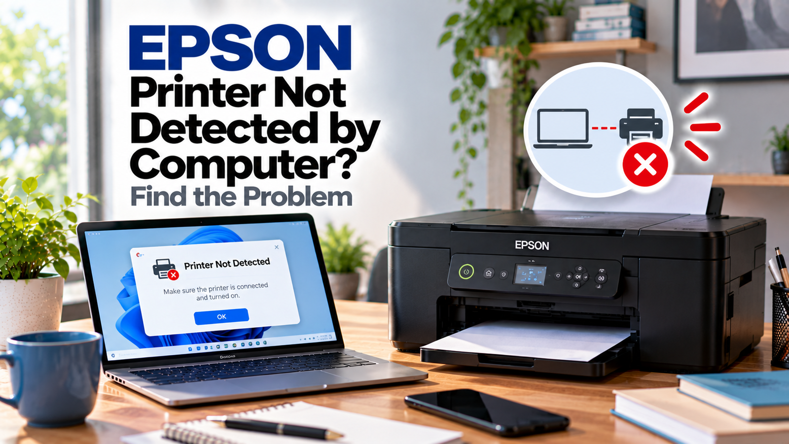 Epson printer not detected by computer troubleshooting guide