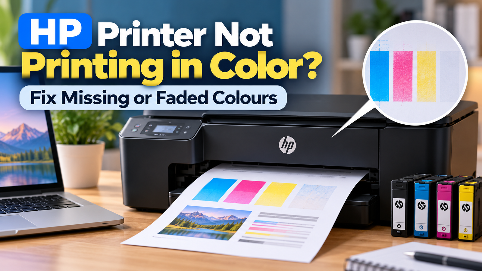 HP printer not printing in color torubleshooting guide