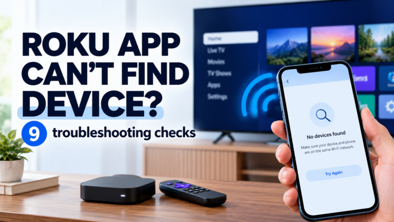 Roku App Not Finding Your Roku Device torubleshooting guide