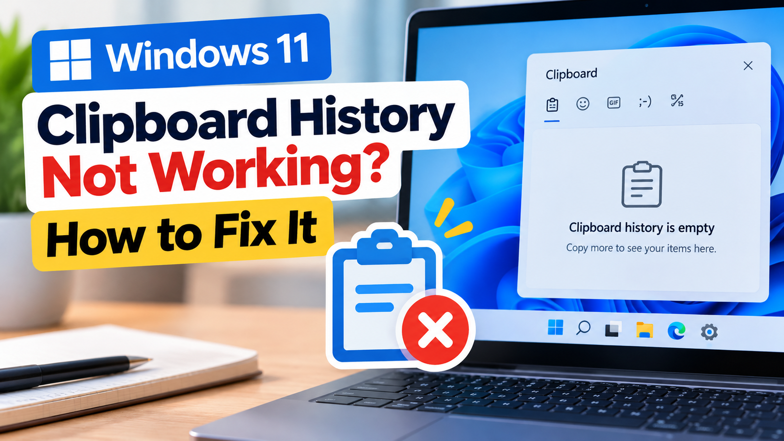 Windows 11 clipboard history not working with the clipboard panel open