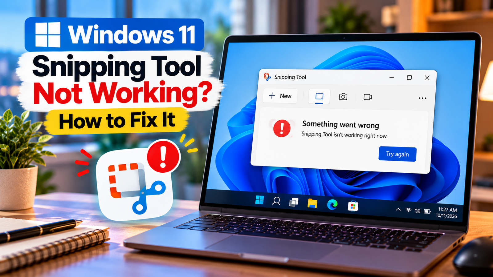 Windows 11 Snipping Tool not working with the screenshot selection overlay visible